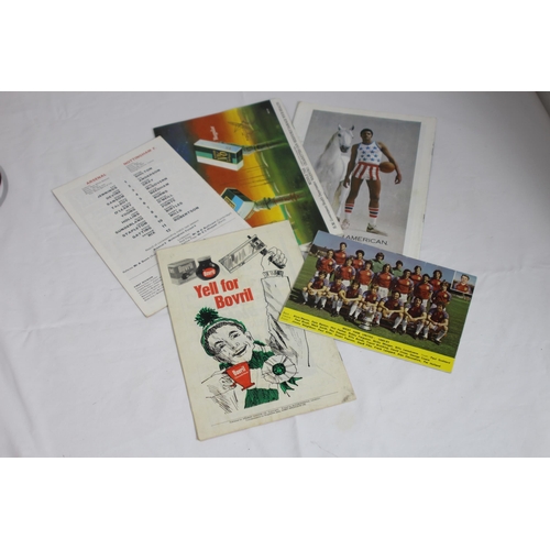 330 - SMALL QUANTITY OF FOOTBALL PROGRAMS INCLUDING HARLEM GLOBETROTTERS