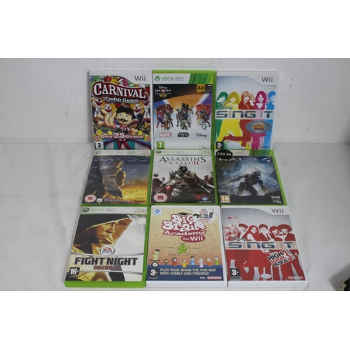 366 - QUANTITY OF X BOX GAMES ETC