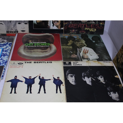 389 - QUANTITY OF BEATLES, STONES ETC RECORDS