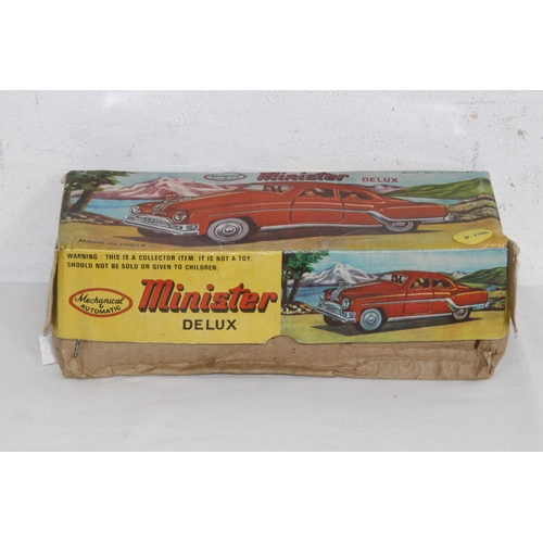 582 - VINTAGE BOXED MINISTER TIN PLATE CAR
25CM