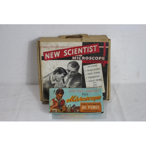 597 - 2 X BOXED VINTAGE CHILDRENS MICROSCOPES