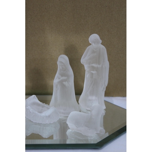 236 - GLASS NATIVITY SET