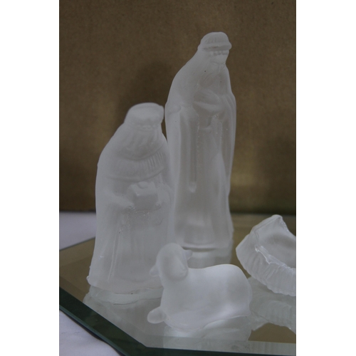 236 - GLASS NATIVITY SET