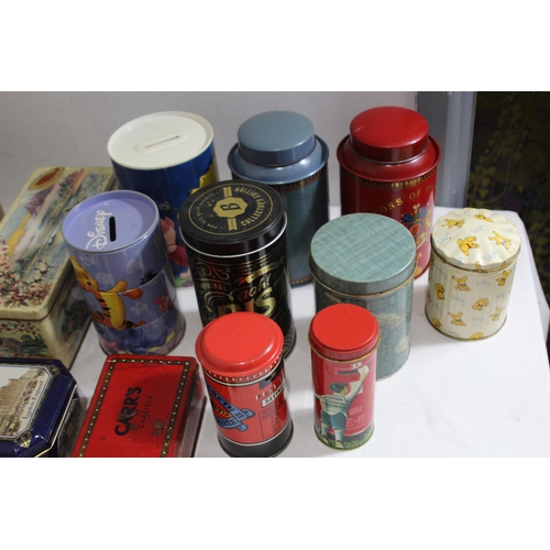 372 - LARGE QUANTITY OF VINTAGE TINS