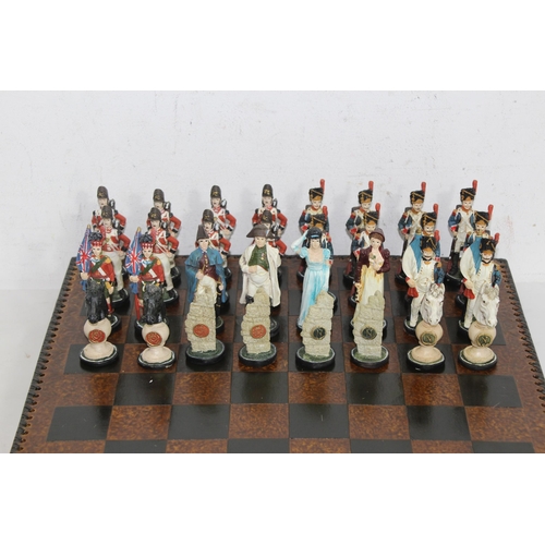 603 - MILITARY CHESS BOARD AND PIECES