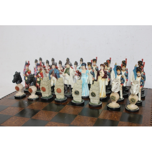 603 - MILITARY CHESS BOARD AND PIECES