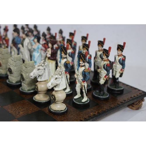 603 - MILITARY CHESS BOARD AND PIECES