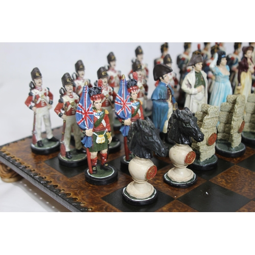 603 - MILITARY CHESS BOARD AND PIECES