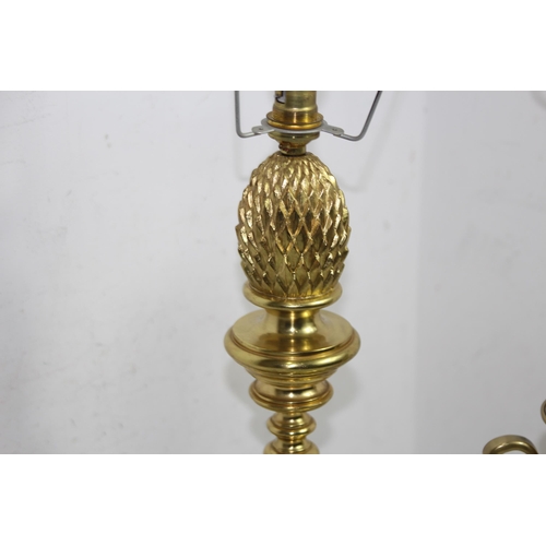 180 - 2 X  BRASS ORNATE LAMPS
67CM