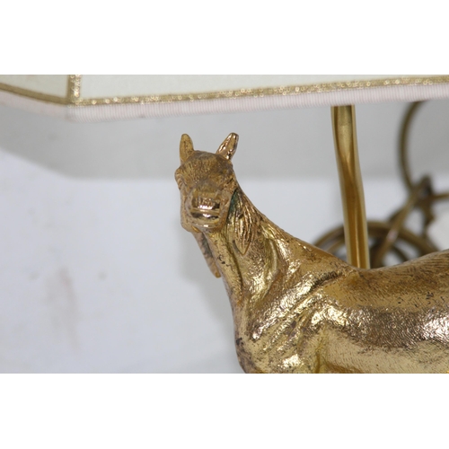 181 - VINTAGE BRASS LAMP DEPICTING A HORSE
47CM