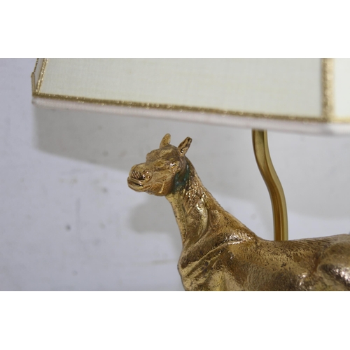 181 - VINTAGE BRASS LAMP DEPICTING A HORSE
47CM