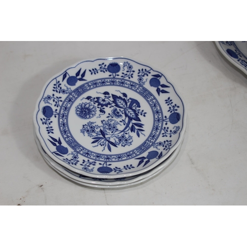 216 - LARGE QUANTITY OF BLUE ONION HUTSCHENREUTHER CHINA