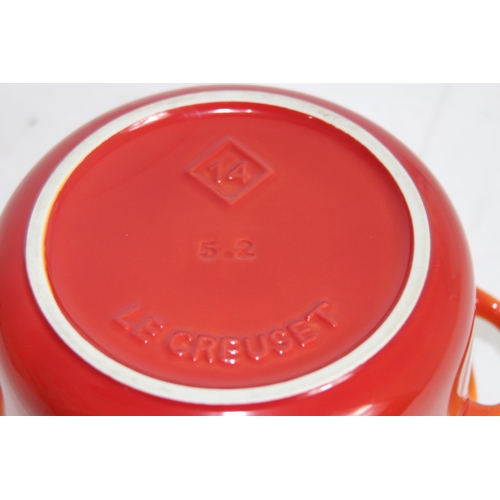 224 - 2 X CLASSIC LE CREUSET POTS AND A CAST OVEN DISH