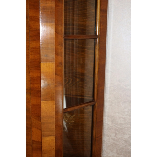 18 - 20TH CENTURY GERMAN WALNUT GLAZED DRESSER CABINET with KEY
130 x 46 x 200cm