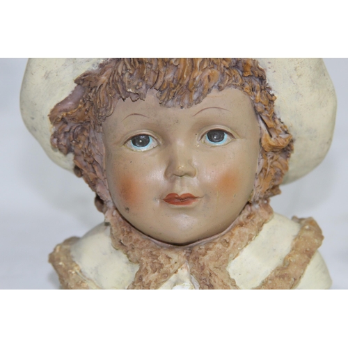 249 - PAIR OF VINTAGE FRENCH CHINA CHILD HEADS
12CM