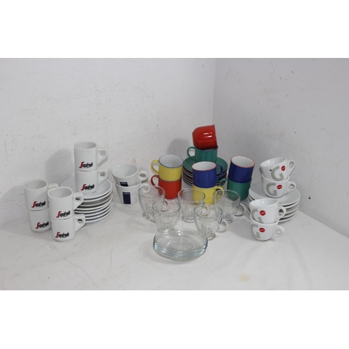 251 - SELECTION OF ESPRESSO CUPS - LAVAZZA ETC