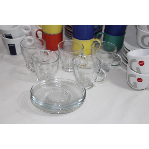 251 - SELECTION OF ESPRESSO CUPS - LAVAZZA ETC