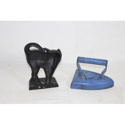 378 - CAT DOORSTOP AND ONE OTHER
20CM