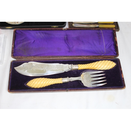 383 - QUANTITY OF CASED CUTLERY