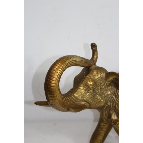 408 - LARGE HEAVY BRASS ELEPHANT
41CM