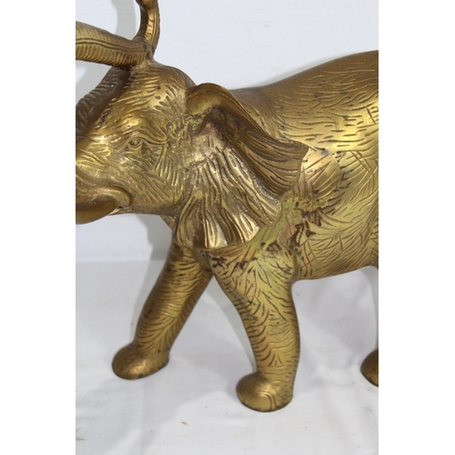 408 - LARGE HEAVY BRASS ELEPHANT
41CM