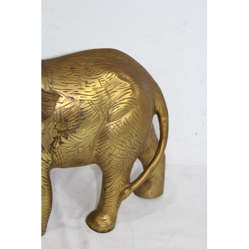 408 - LARGE HEAVY BRASS ELEPHANT
41CM