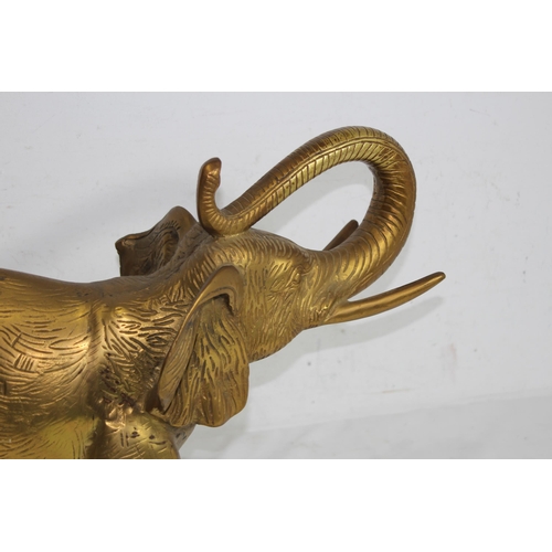 408 - LARGE HEAVY BRASS ELEPHANT
41CM