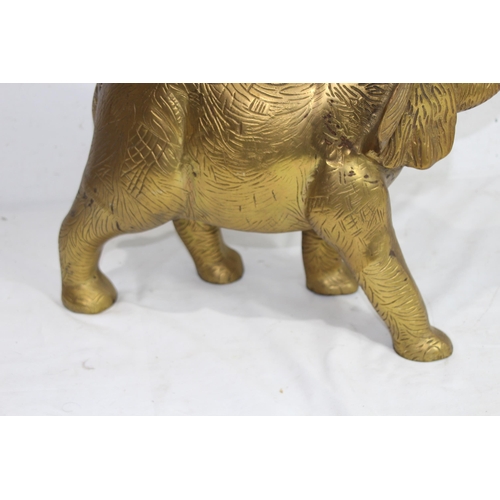 408 - LARGE HEAVY BRASS ELEPHANT
41CM