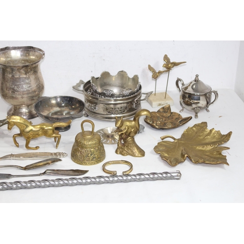 411 - QUANTITY OF BRASS AND METALWARE