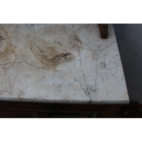 3 - ANTIQUE TILED MARBLE TOPPED WASH STAND
92 X 46 X 111CM