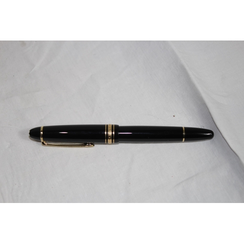 854 - LA GRAND 4180 14K GOLD NIB MONT BLANC PEN AND MONT BLANC BIRO - BIRO A/F