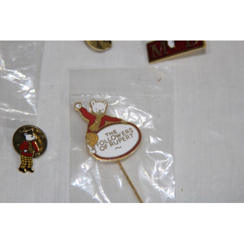 862 - QUANTITY OF RUPERT BEAR PIN BADGES