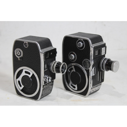 427 - TWO BOLEX L8 8MM CAMERAS - ONE LATE MODEL 1947 OTHER 1942 MODEL BOTH MINT