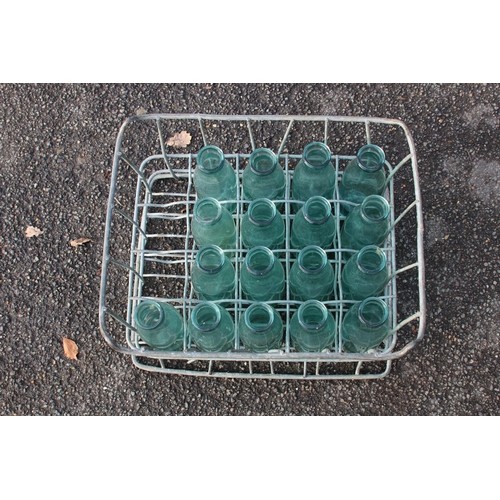 448 - VINTAGE GLASS BOTTLES IN CRATE