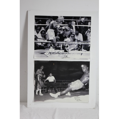 101 - TWO SIGNED BOXING PHOTOGRAPHS - MICHAEL WATSON AND ONE OTHER
70 X 50CM