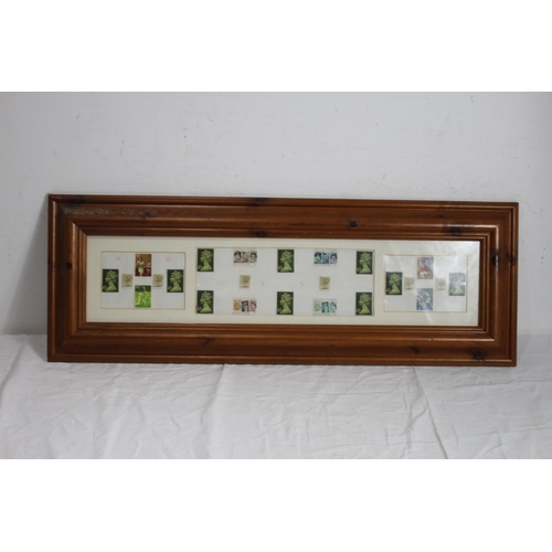 140 - FRAMED COLLECTION OF STAMPS