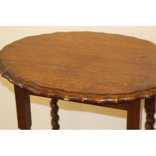 31 - 4 X ANTIQUE SIDE TABLES 
59 X 72CM