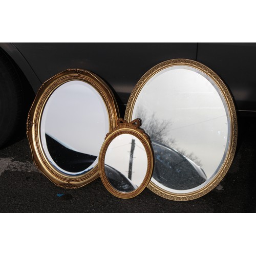 118 - 3 X OVAL MIRRORS
55 x 42cm