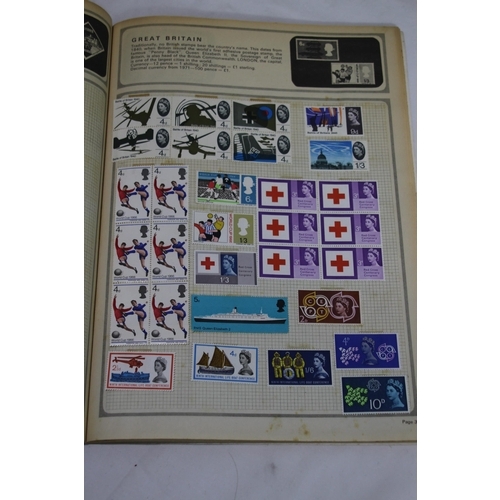 304 - VINTAGE STAMP ALBUM AND QUANTITY OF STAMPS