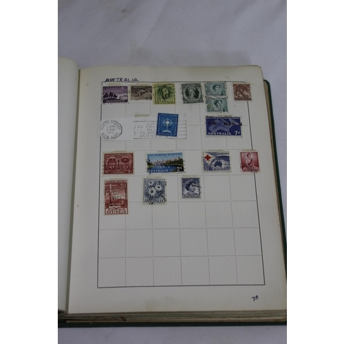 304 - VINTAGE STAMP ALBUM AND QUANTITY OF STAMPS