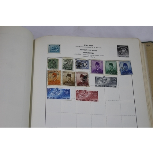 304 - VINTAGE STAMP ALBUM AND QUANTITY OF STAMPS