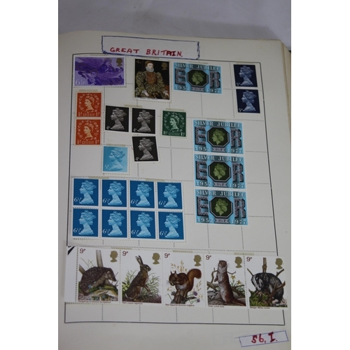 304 - VINTAGE STAMP ALBUM AND QUANTITY OF STAMPS