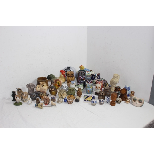 266 - LARGE QUANTITY OF OWL FIGURES ETC