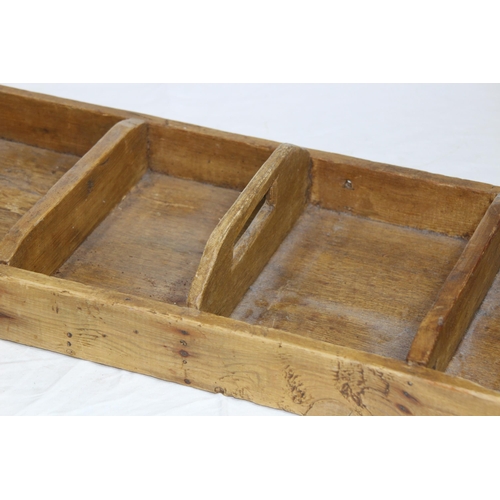 473 - VINTAGE MILK BOTTLE CRATE, SCALES AND CUTLERY BOX
55 X 23CM