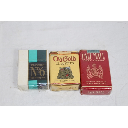 485 - LARGE QUANTITY OF MATCHBOX TOPS AND VARIOUS VINTAGE CIGARETTES AND PACKETS