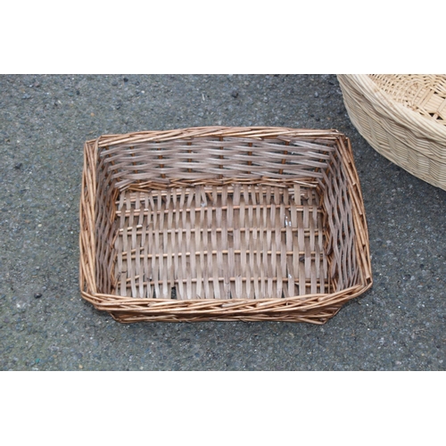 487 - 3 X WICKER BASKETS
60CM