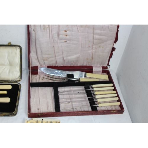 488 - LARGE QUANTITY OF BOXED AND UNBOXED VINTAGE CUTLERY