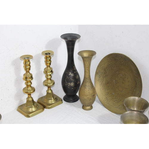 489 - QUANTITY OF BRASS AND METALWARE