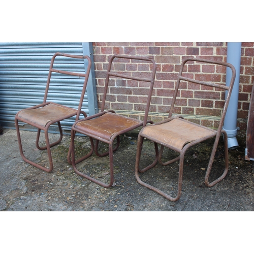 43 - VINTAGE FRENCH SCHOOL CHAIRS x3
50 X 52 X 92CM