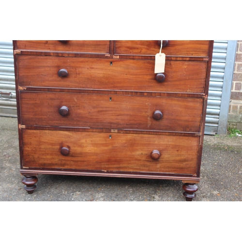 45 - EDWARDIAN TWO OVER THREE CHEST OF DRAWERS
150 X 89 X 79CM